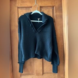 Black V neck Sweater, Free People
